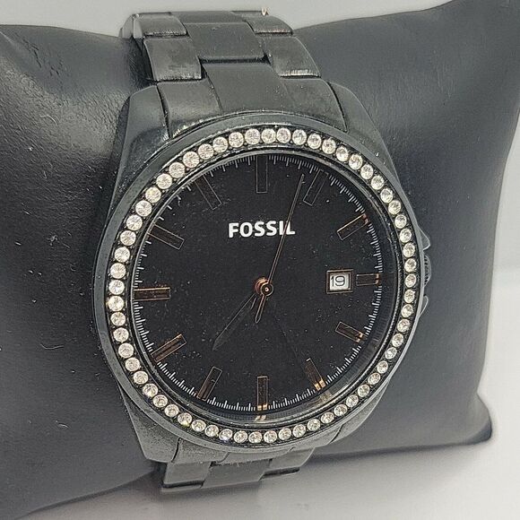 Fossil Janice BQ3318 Womens Black Stainless Steel Analog Dial Quartz Watch AM835 - Picture 4 of 11